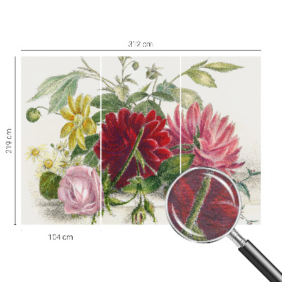 Vlies-Fototapete mit einem Motiv eines Blumenstraußes