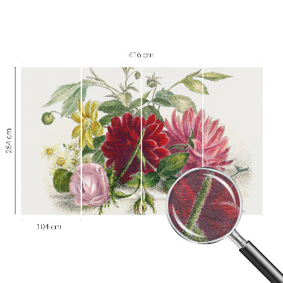 Vlies-Fototapete mit einem Motiv eines Blumenstraußes