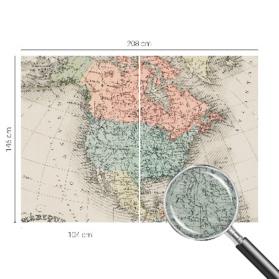 Fototapete fürs Wohnzimmer Historische Karte