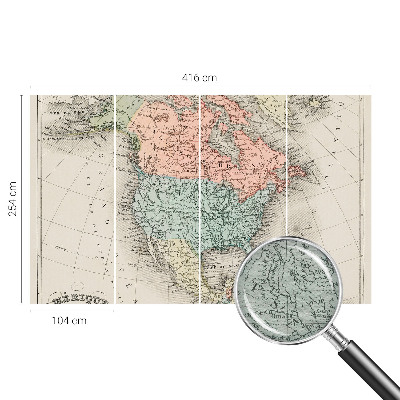 Fototapete fürs Wohnzimmer Historische Karte