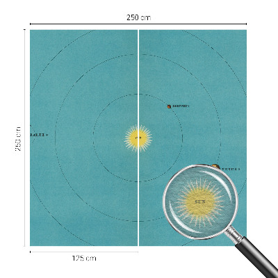 Fototapete fürs Schlafzimmer mit einem Motiv des kosmischen Systems