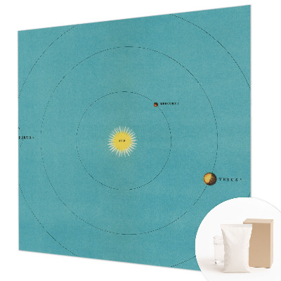 Fototapete fürs Schlafzimmer mit einem Motiv des kosmischen Systems