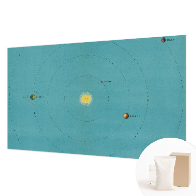 Fototapete fürs Schlafzimmer mit einem Motiv des kosmischen Systems