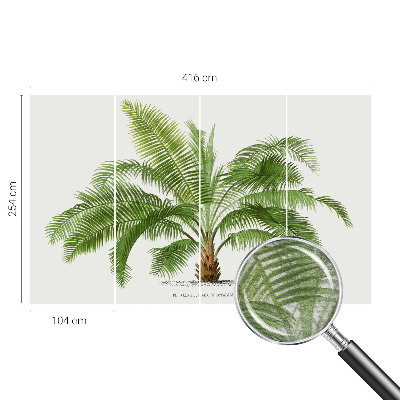 Vlies-Fototapete nach Maß mit glänzendem Palmenmotiv