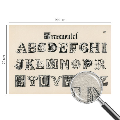 Fototapete nach Maß Dekorative Buchstaben