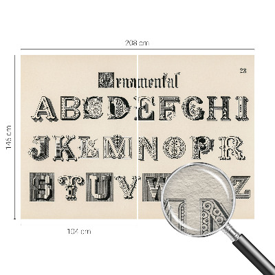 Fototapete nach Maß Dekorative Buchstaben