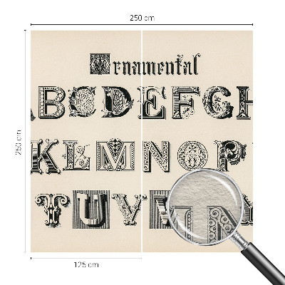 Fototapete nach Maß mit dekorativen Buchstaben