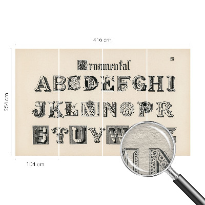 Fototapete nach Maß Dekorative Buchstaben