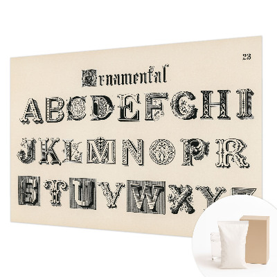 Fototapete nach Maß mit dekorativen Buchstaben
