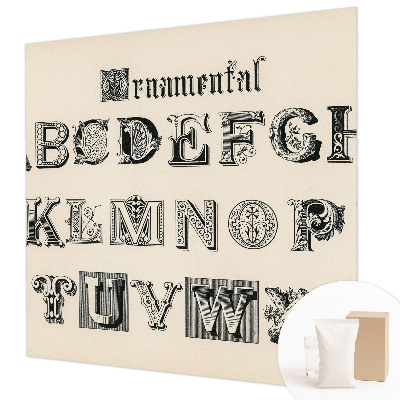 Fototapete nach Maß mit dekorativen Buchstaben