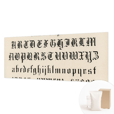 Dekorative Wand-Fototapete mit gotischen Buchstaben als Motiv