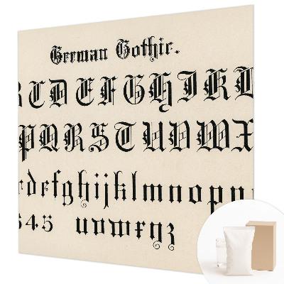 Dekorative Wand-Fototapete mit gotischen Buchstaben als Motiv