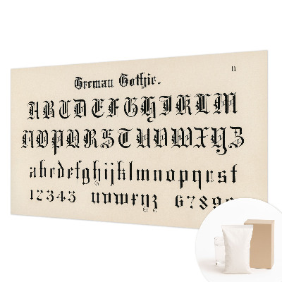 Dekorative Wand-Fototapete mit gotischen Buchstaben als Motiv