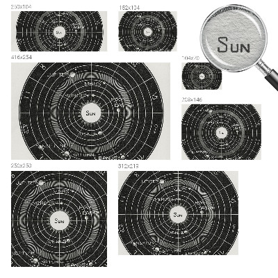 Vlies-Fototapete mit einem Motiv eines kosmischen Diagramms