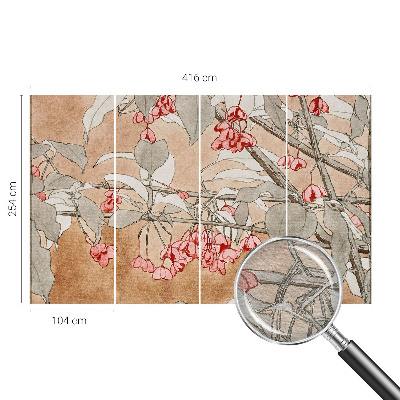 Fototapete fürs Wohnzimmer mit floralem Motiv
