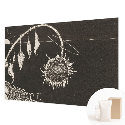 Vlies-Fototapete nach Maß mit nostalgischem Sonnenblumenmotiv