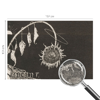 Vlies-Fototapete nach Maß mit nostalgischem Sonnenblumenmotiv