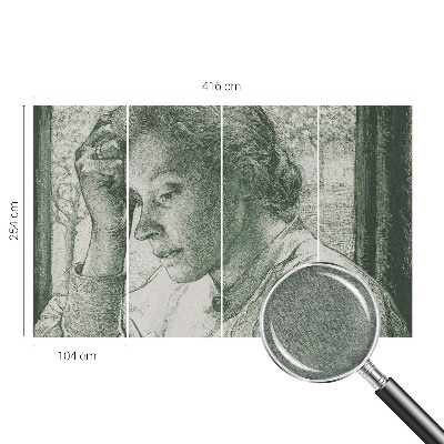 Fototapete aus Vlies Nachdenkliche Frau