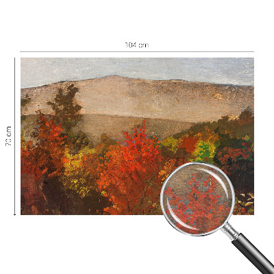 Vliestapete fürs Wohnzimmer mit herbstlichem Panorama-Motiv