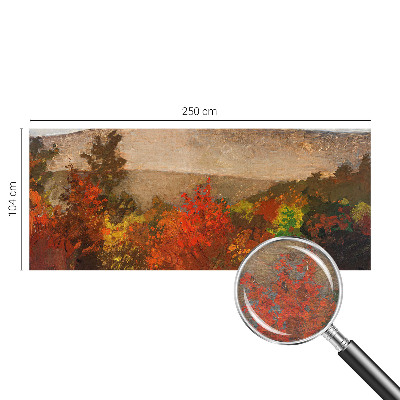 Vliestapete fürs Wohnzimmer mit herbstlichem Panorama-Motiv