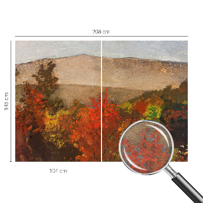Vliestapete fürs Wohnzimmer mit herbstlichem Panorama-Motiv