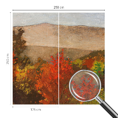 Vliestapete fürs Wohnzimmer mit herbstlichem Panorama-Motiv