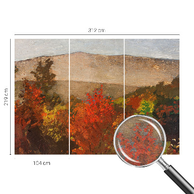 Vliestapete fürs Wohnzimmer mit herbstlichem Panorama-Motiv