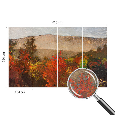 Vliestapete fürs Wohnzimmer mit herbstlichem Panorama-Motiv