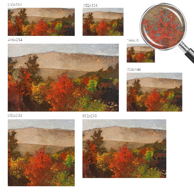 Vliestapete fürs Wohnzimmer mit herbstlichem Panorama-Motiv