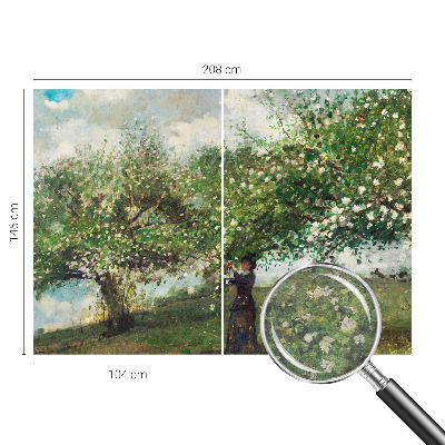 Bedruckte Vlies-Fototapete mit einer Frühlingsszene