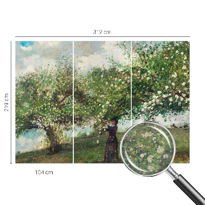 Bedruckte Vlies-Fototapete mit einer Frühlingsszene