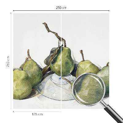 Bildtapete mit Aquarell-Birnenmotiv