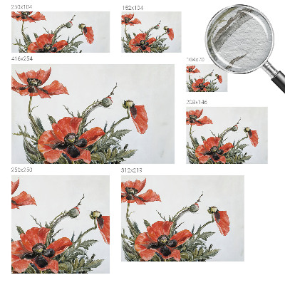 Wand-Fototapete mit rotem Mohnblumenmotiv
