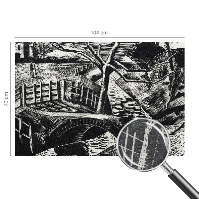 Dekorative Wand-Fototapete mit einer Architekturlandschaft als Motiv