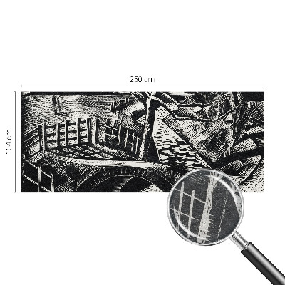 Dekorative Wand-Fototapete mit einer Architekturlandschaft als Motiv