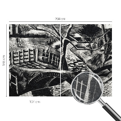 Dekorative Wand-Fototapete mit einer Architekturlandschaft als Motiv