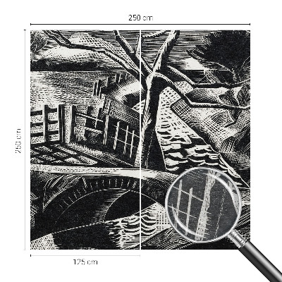 Dekorative Wand-Fototapete mit einer Architekturlandschaft als Motiv