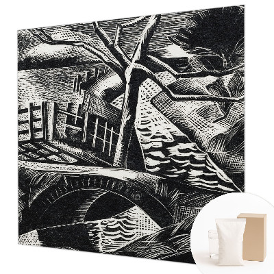 Dekorative Wand-Fototapete mit einer Architekturlandschaft als Motiv