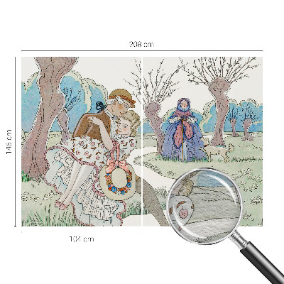 Wandtapete Romantische Szene