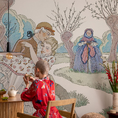 Wandtapete Romantische Szene