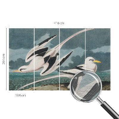 Fototapete fürs Wohnzimmer mit Motiv „Vögel am Meer“