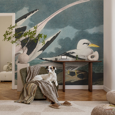 Fototapete fürs Wohnzimmer mit Motiv „Vögel am Meer“