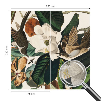 Fototapete fürs Kinderzimmer Vögel Magnolien