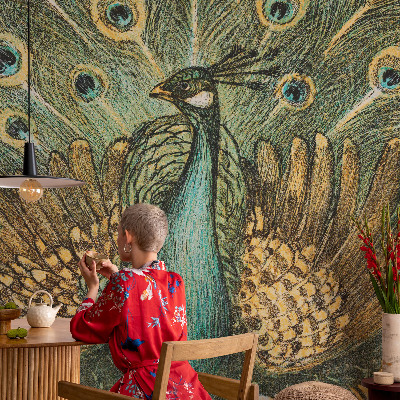 Vlies-Fototapete nach Maß Majestätischer Pfau