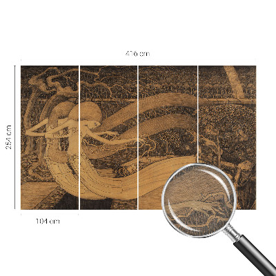 Vlies-Fototapete fürs Wohnzimmer mit surrealistischen Charakteren