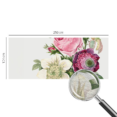 Vliestapete fürs Schlafzimmer mit Blumenstrauß-Motiv