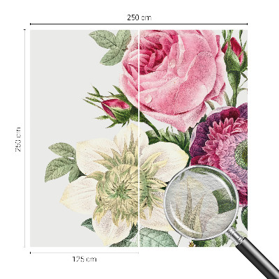 Vliestapete fürs Schlafzimmer mit Blumenstrauß-Motiv