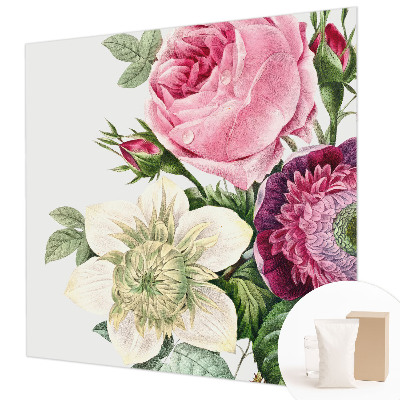 Vliestapete fürs Schlafzimmer mit Blumenstrauß-Motiv