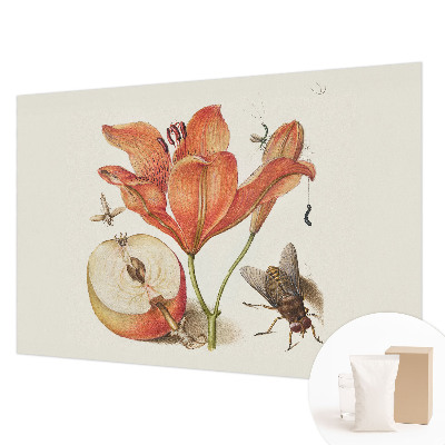 Bedruckte Vlies-Fototapete mit botanischer Illustration