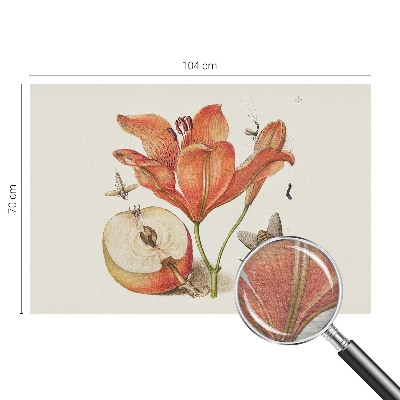 Bedruckte Vlies-Fototapete mit botanischer Illustration